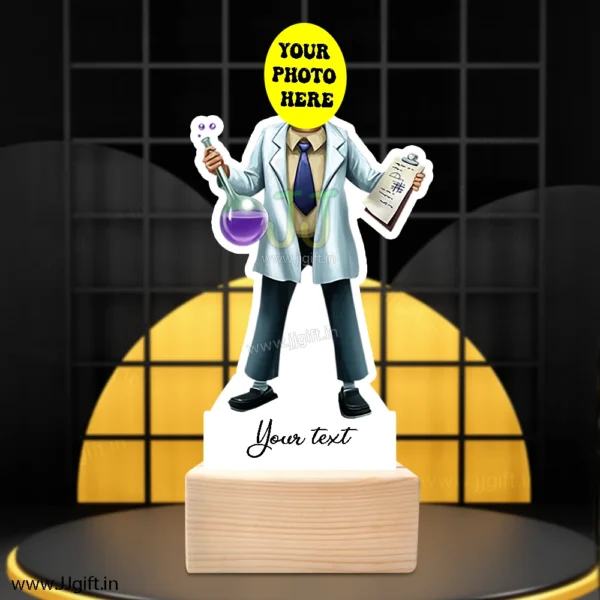 Chemist man caricature, unique present for chemist - Image 3