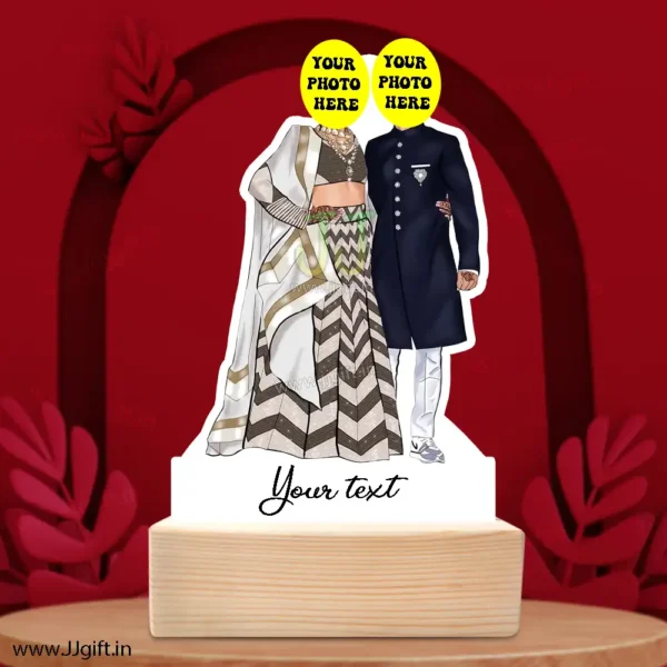 Couple in traditional outfir caricature, Personalized unique gift for couple - Image 3