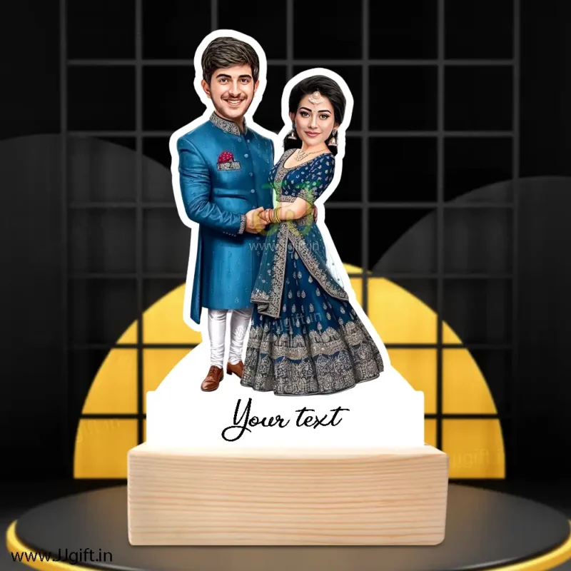 Engagement caricature gift for friends,engagement present for friend, Personalized caricature for engagement