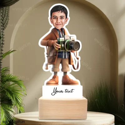 Little Photographer caricature gift, Photography lover child standee gift
