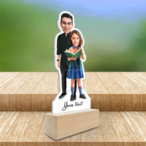 Student and teacher caricature gift idea, gift for teacher from student , unique gift for teacher, Best personalized caricature gift for teacher - Image 2