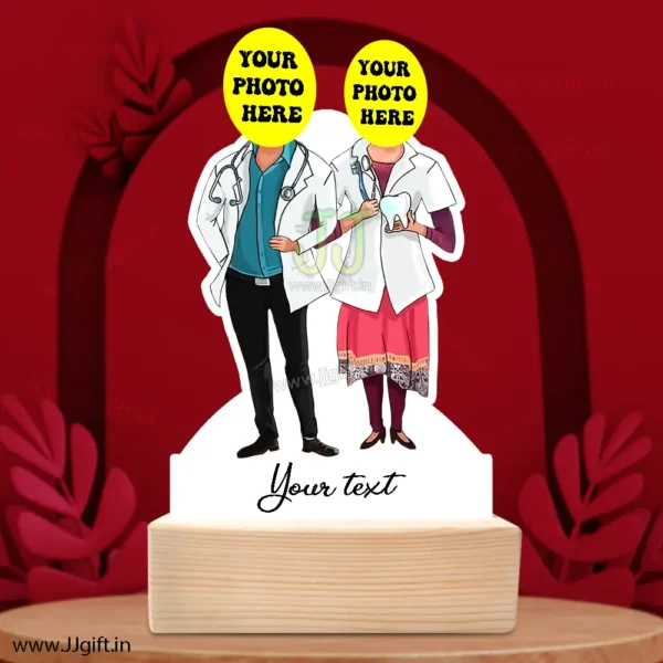 Unique caricature gift for doctor duo , Doctor Couple caricature present - Image 3