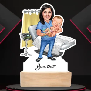 Unique present for pediatric doctor, Best standee gift for female pediatric doctor