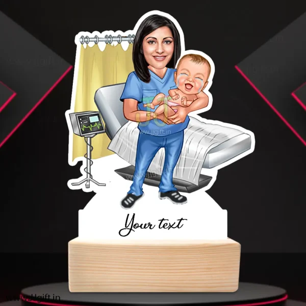 Unique present for pediatric doctor, Best standee gift for female pediatric doctor