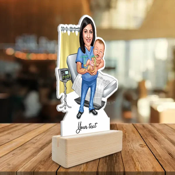 Unique present for pediatric doctor, Best standee gift for female pediatric doctor - Image 2