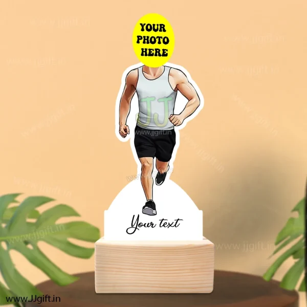 caricature gift for runner ,Personalized Award for runner, Unique standee for runner - Image 3