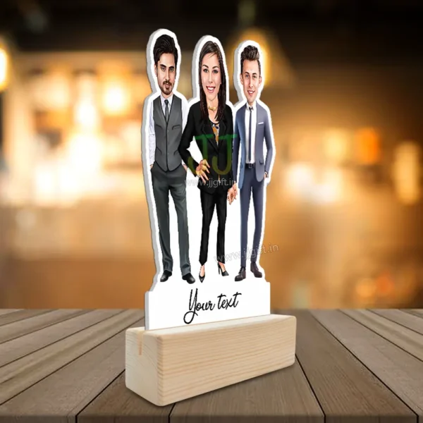 3 Friend caricature gift in Professional outfit - Image 2