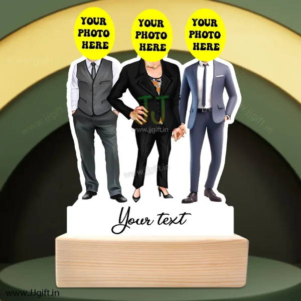 3 Friend caricature gift in Professional outfit - Image 3