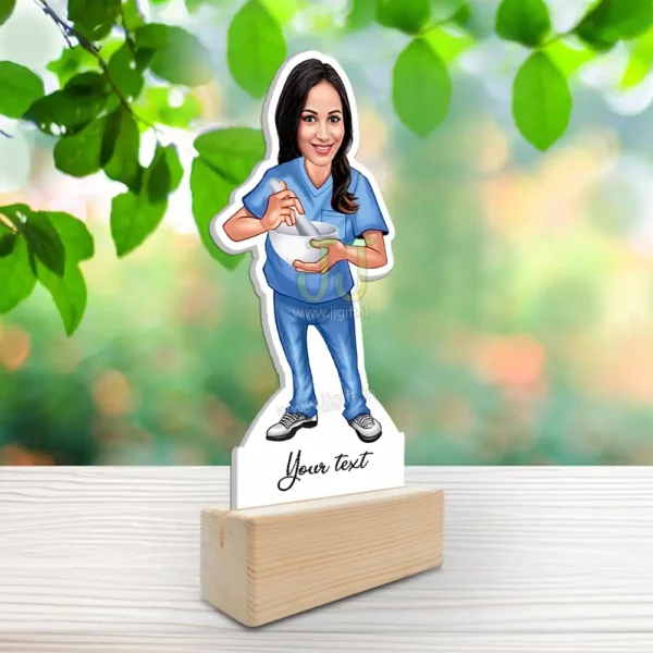 Ayurveda doctor caricature gift for female - Image 2