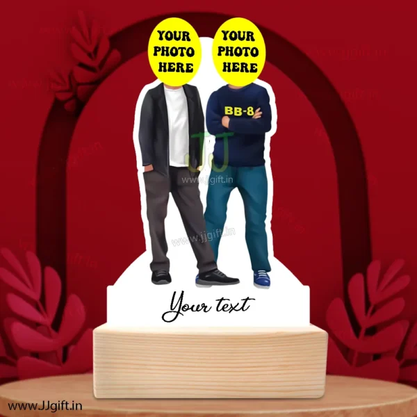Best gift for sibling, Unique caricature gift idea for sibling, standee gift for sibling - Image 3