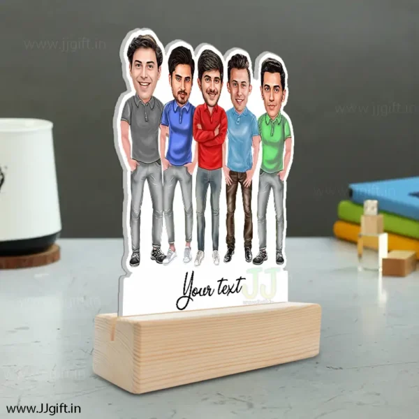 Best male friend group caricature gift for 5 person - Image 2