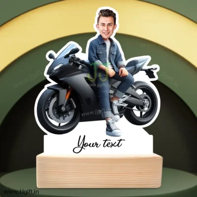 Biker caricature gift, Present for bike lover