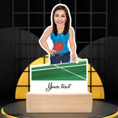 Custom ping pong player gift for her