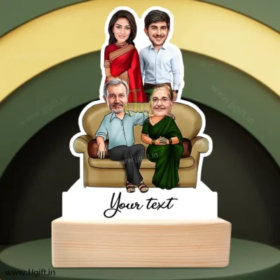 Elegent family caricature gift