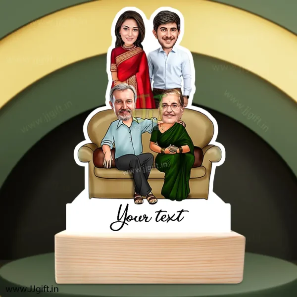 Elegent family caricature gift