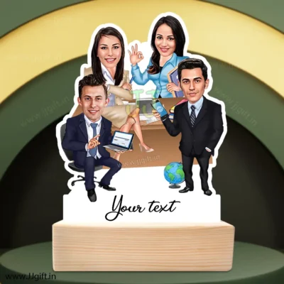 Office 4 colleague caricature gift