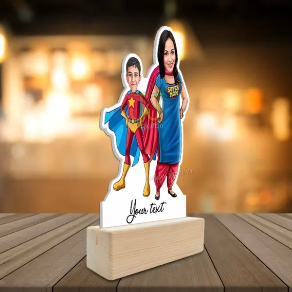 Super mom and super son caricature gift idea - Image 2
