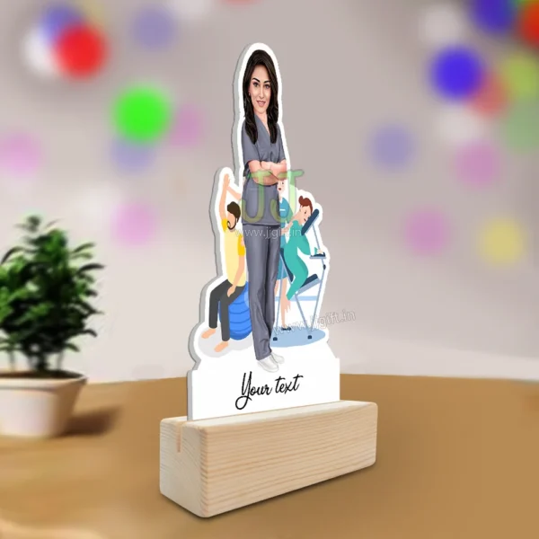 Unique Female physiotherapist gift idea , personalized standee for Female physiotherapist - Image 2