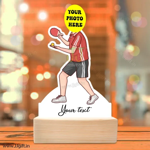 Unique present for table tennis player , caricature gift for ping pong player - Image 3