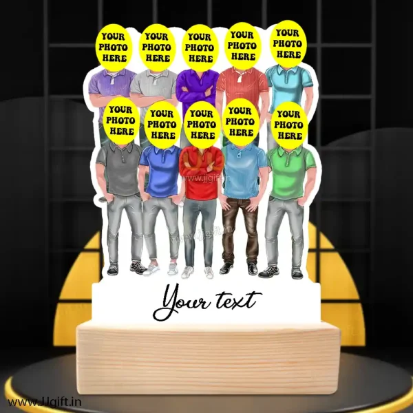 Best male friend group caricature gift for 10 person - Image 3