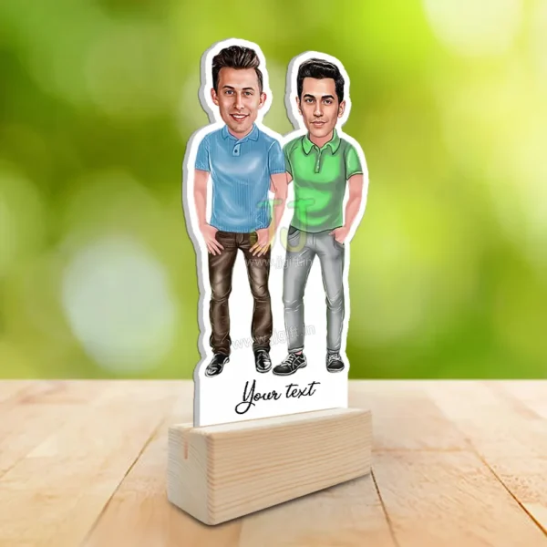 Best male friend group caricature gift for 2 person - Image 2