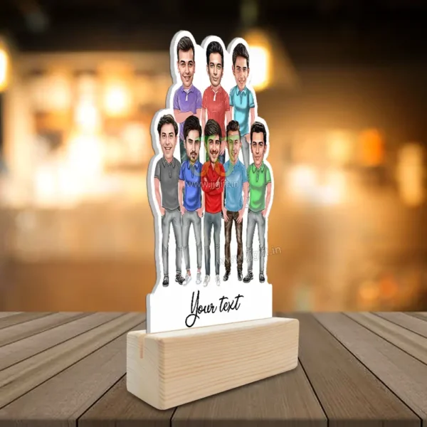 Best male friend group caricature gift for 8 person - Image 2