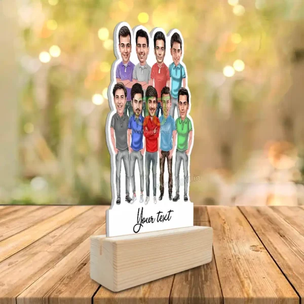 Best male friend group caricature gift for 9 person - Image 2