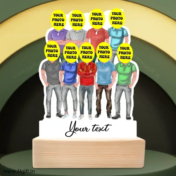 Best male friend group caricature gift for 9 person - Image 3