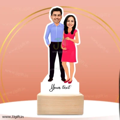 Caricature gift for future mom