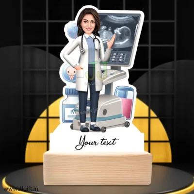 Gift for ivf doctor, Fertility doctor caricature standee gift, Best caricature gift for IVF doctor