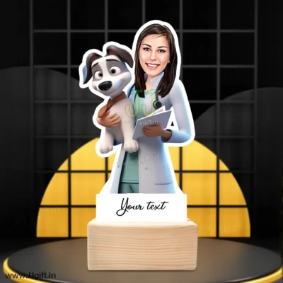 Personalized caricature gift for Veterinary doctor, Female veterinary caricature gift