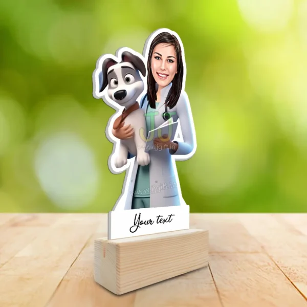 Personalized caricature gift for Veterinary doctor, Female veterinary caricature gift - Image 2
