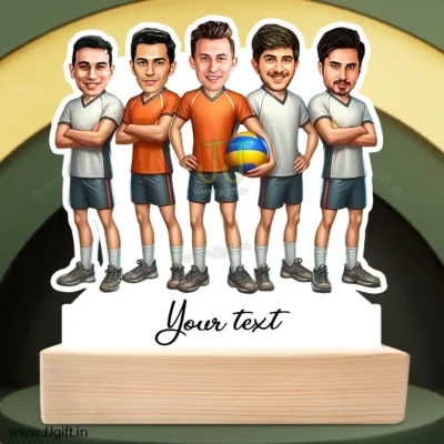 Personalized volleyball group caricature gift, Unique gift for volleyball player group