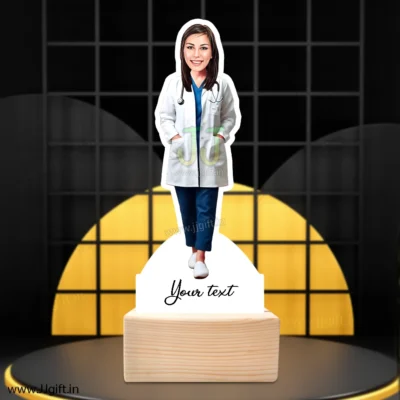 Unique caricature gift for female doctor,Personalized female doctor standee gift