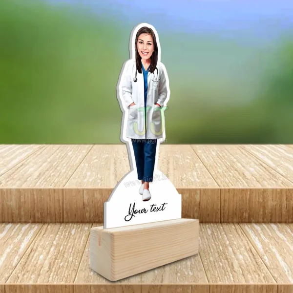 Unique caricature gift for female doctor,Personalized female doctor standee gift - Image 2