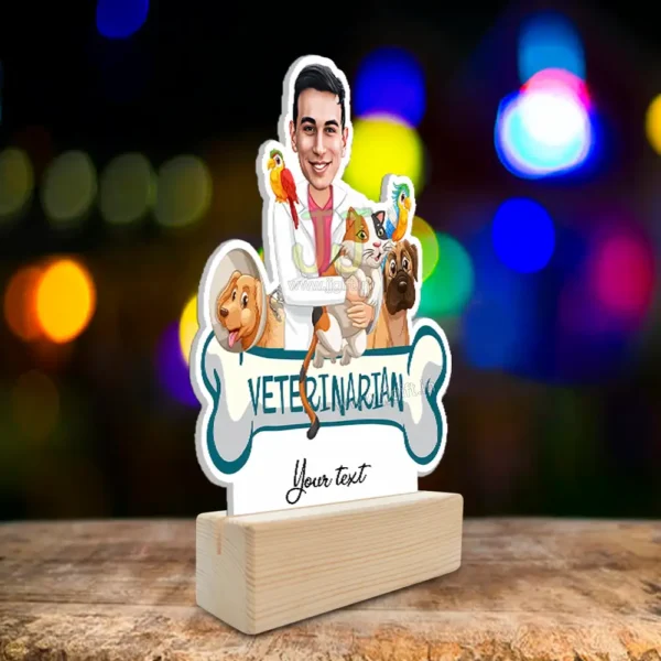 Veterinarian caricature gift for male - Image 2