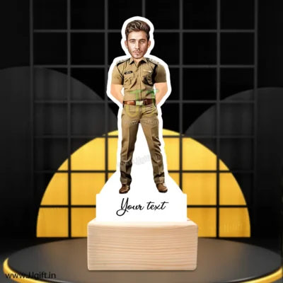 Caricature gift for police officer, Personalized caricature standee gift for police officer made on acrylic