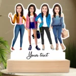 Caricature standee gift for 4 stylish female friends, Best gift 4 female frineds, Unique gift idea for 4 female friends