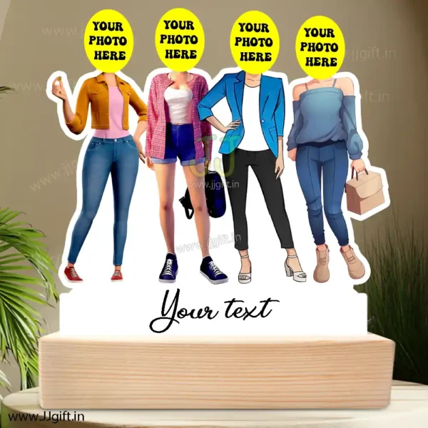 Caricature standee gift for 4 stylish female friends, Best gift 4 female frineds, Unique gift idea for 4 female friends - Image 3