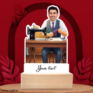 Caricature standee gift for tailor male, sewing realted gift idea, Best gift for tailor