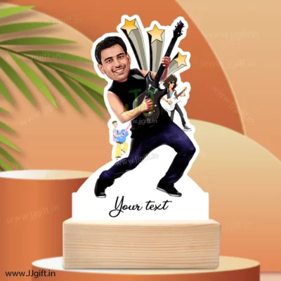 Guitarist caricature 4, Personalized caricature gift for guitar lover