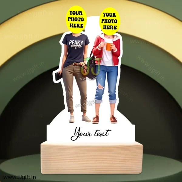 Personalized Caricature gift idea for Female friends group for 2 person - Image 3