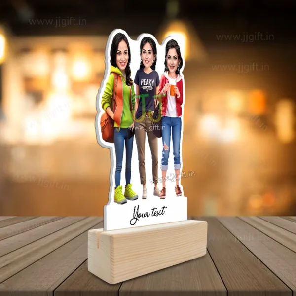 Personalized Caricature gift idea for Female friends group for 3 person - Image 2