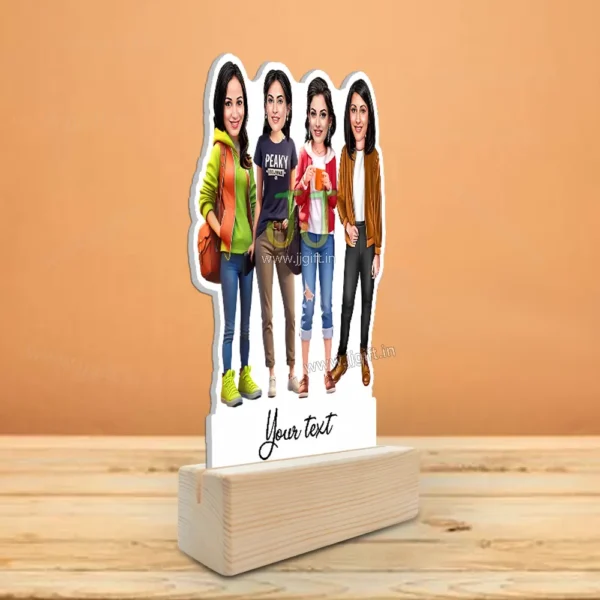 Personalized Caricature gift idea for Female friends group for 4 person - Image 2
