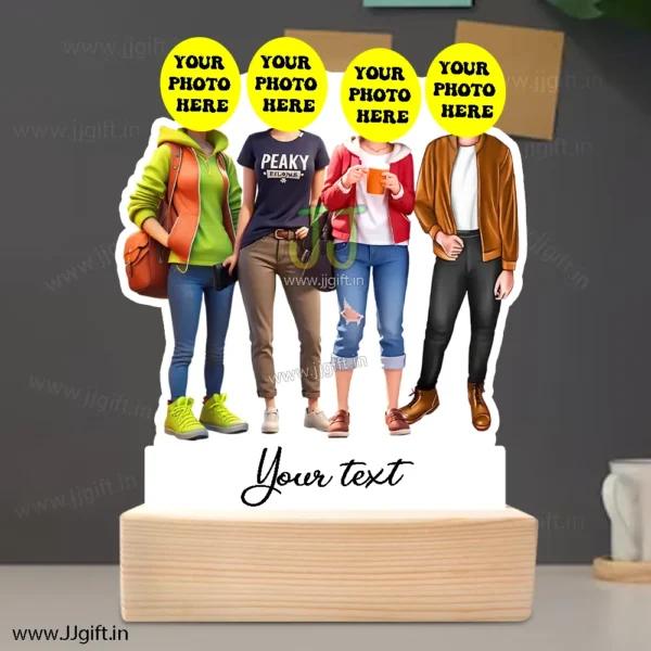 Personalized Caricature gift idea for Female friends group for 4 person - Image 3