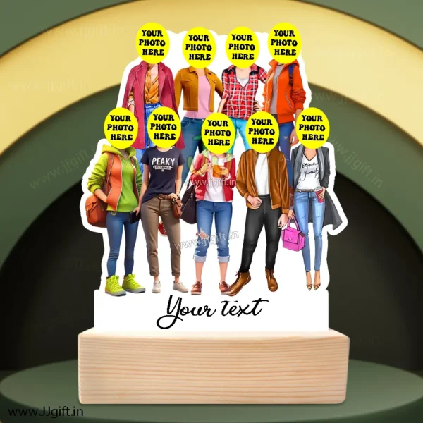 Personalized Caricature gift idea for Female friends group for 9 person - Image 3