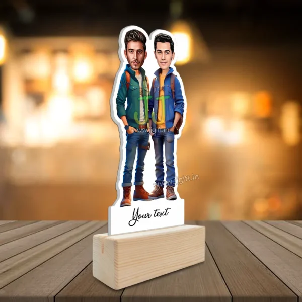 Personalized Caricature gift idea for Male friends group for 2 person - Image 2