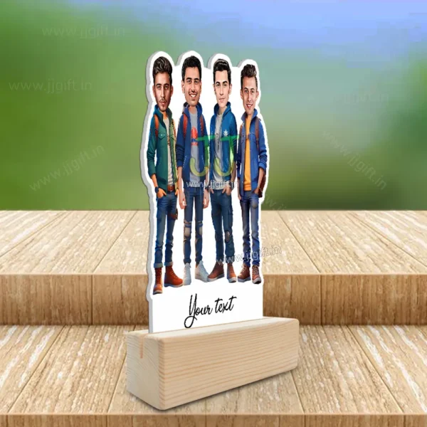Personalized Caricature gift idea for Male friends group for 4 person - Image 2
