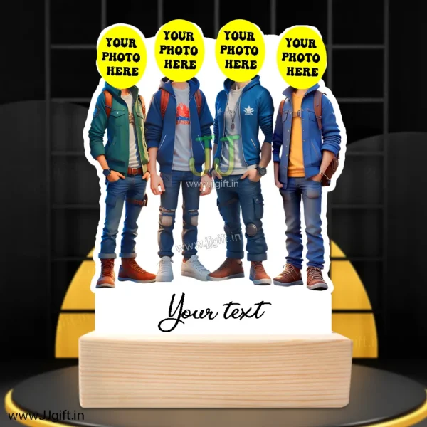 Personalized Caricature gift idea for Male friends group for 4 person - Image 3