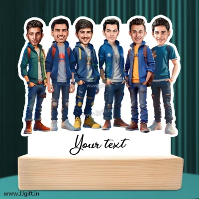 Personalized Caricature gift idea for Male friends group for 6 person
